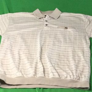 SRT Mens polo golf shirt in very good condition. Size large, button pocket.